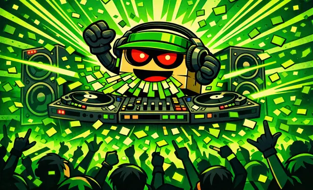 Shreddy spinning records as a DJ