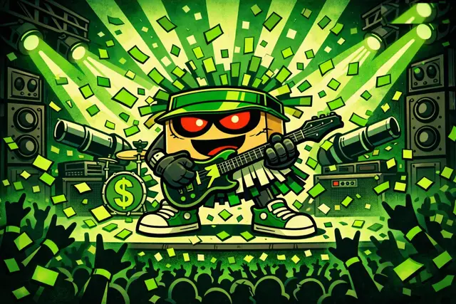 Shreddy shredding guitar at a rock concert